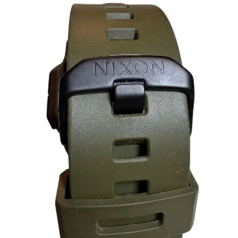 Nixon Digital Smartwatch with Olive Strap Green Watch